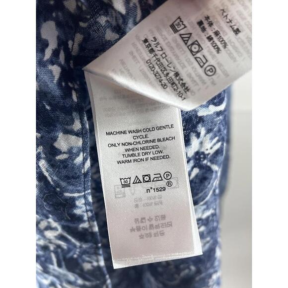 Lauren Ralph Lauren Patchwork 100% Linen Dress Women's 12 Mixed Print Western - Picture 10 of 11